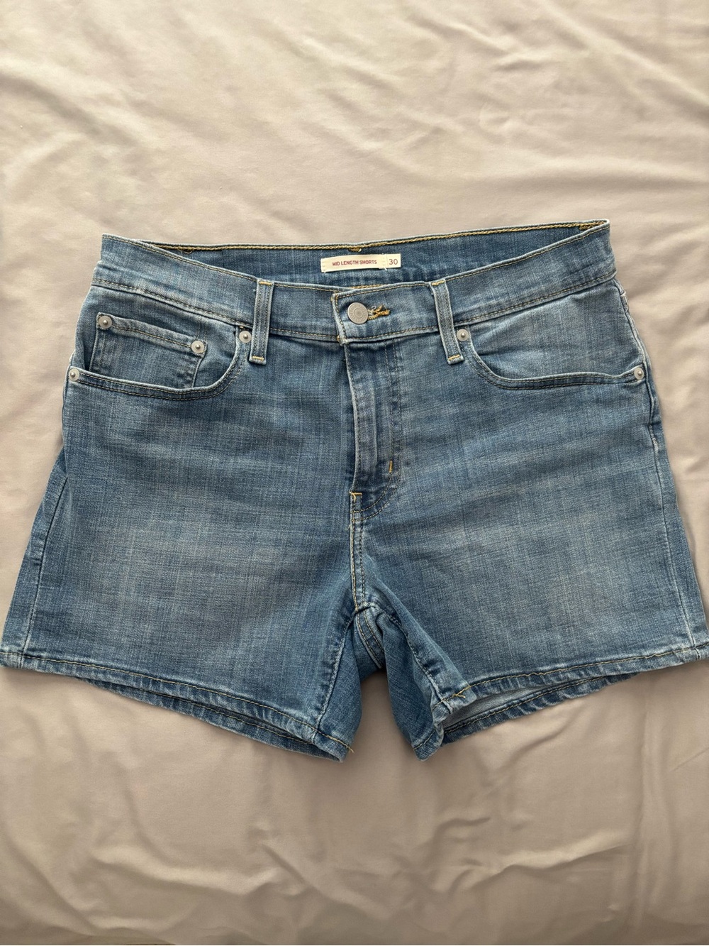 Levi's Women's Faded Blue Denim Shorts
